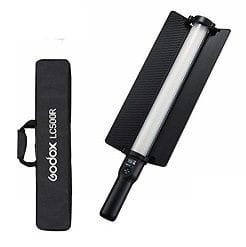 GODOX LC500R RGB LED Light Stick Camera & Photo Accessories Lighting,2500K-8500K Full Color, 14 Lighting Effects, with Barndoor & Carry Bag (Remote Not Included), Black