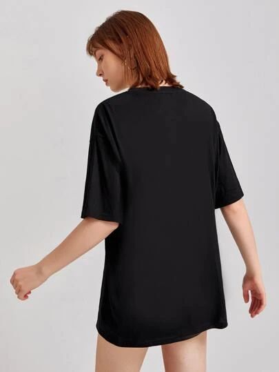 Tisarta Premium Cotton Black T-shirt for Women