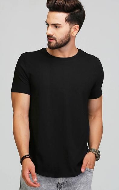 Tisarta Premium Black Oversize Cotton Tshirt - XXXL
