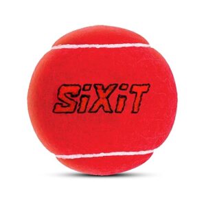Sixit Tennis Ball Cricket Tennis Ball (Standard, Pack of 6, Green) - Red