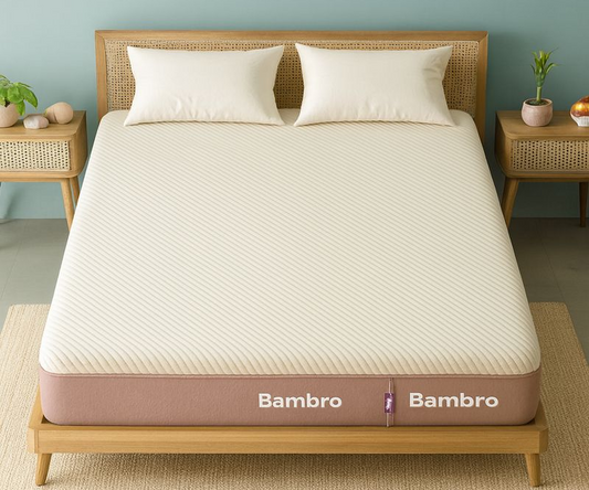 BAMBRO Super Comfortable Couple Friendly EcoLatex Classic Single Latex Foam Mattress High Resilience (HR) Foam Mattress