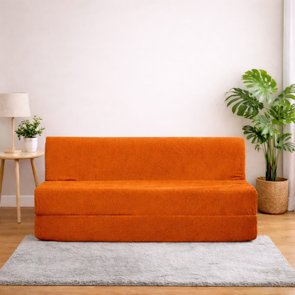 BAMBRO Moshi Fabric 3 Seater Double Foam Fold Out Sofa Cum Bed