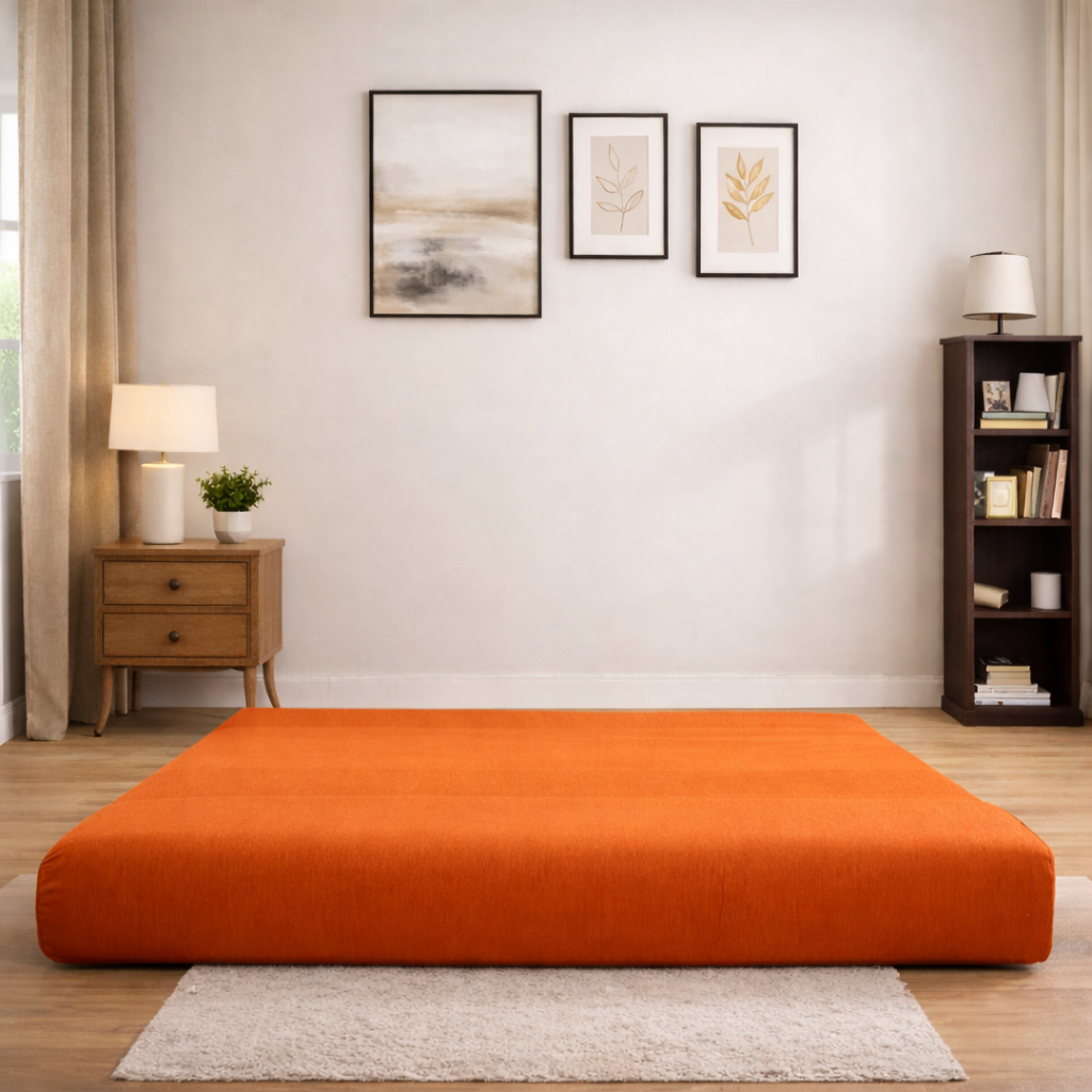 BAMBRO Moshi Fabric 3 Seater Double Foam Fold Out Sofa Cum Bed