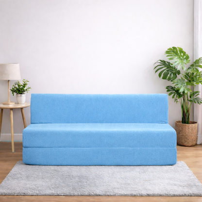 BAMBRO Moshi Fabric 3 Seater Double Foam Fold Out Sofa Cum Bed