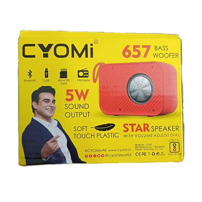 CYOMI 657 Star Speaker With 5 W Bluetooth Home Audio Speaker with Bass