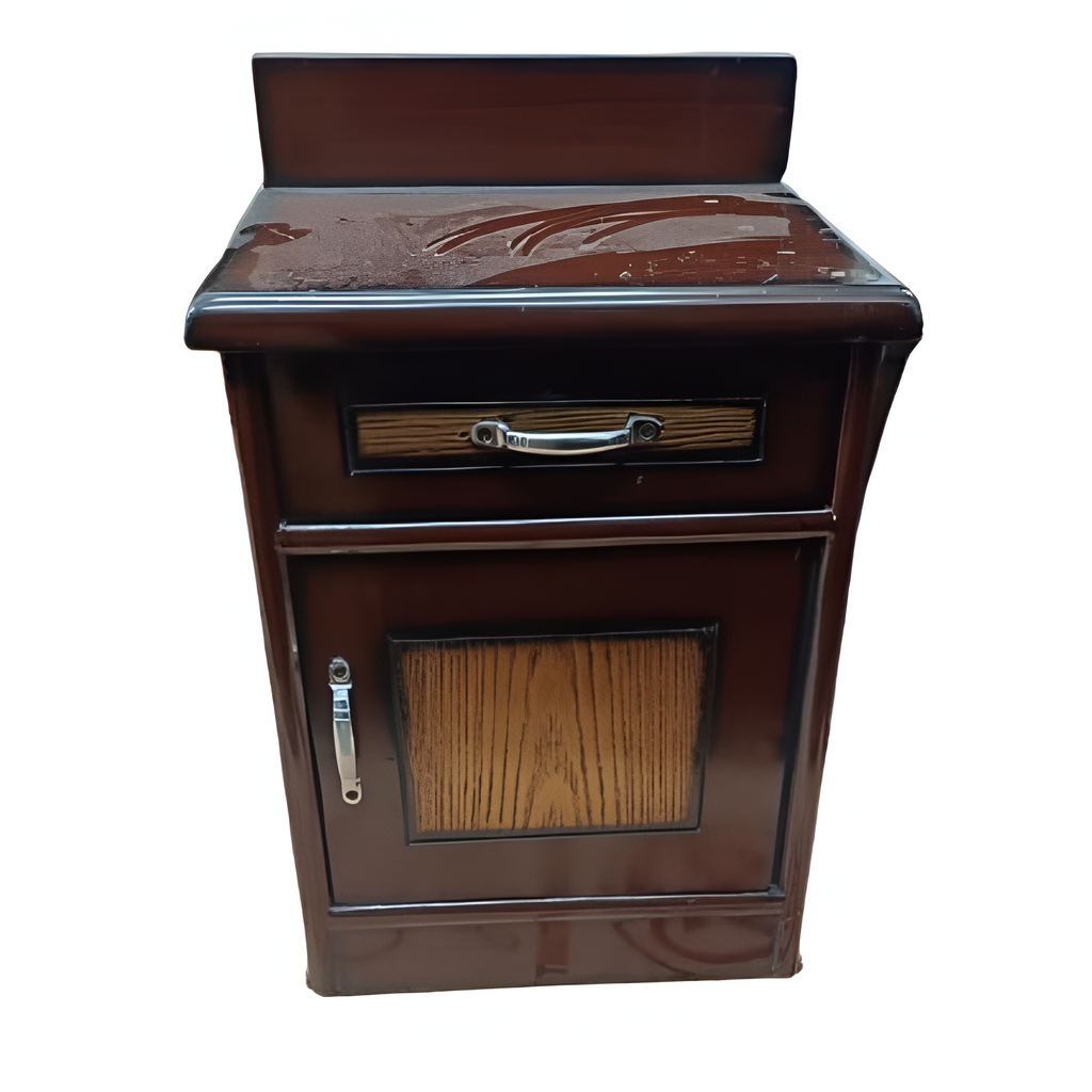 Mokokart Engineered Wood Bedside Table and End Table with Storage and 1 Drawer (Brown)