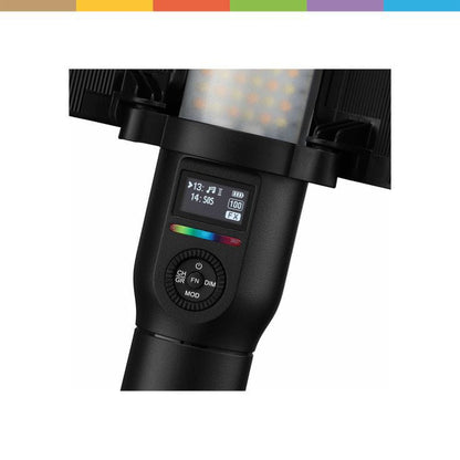 GODOX LC500R RGB LED Light Stick Camera & Photo Accessories Lighting,2500K-8500K Full Color, 14 Lighting Effects, with Barndoor & Carry Bag (Remote Not Included), Black
