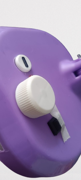 Neuton Portable Fan With 6 Speed Switch With Led Light Rechargeable (Assorted Color)