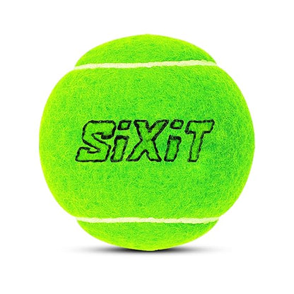 Sixit Tennis Ball Cricket Tennis Ball (Standard, Pack of 6, Green) - Red
